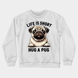 Hug A Pug | Dog Mom Gift Crewneck Sweatshirt